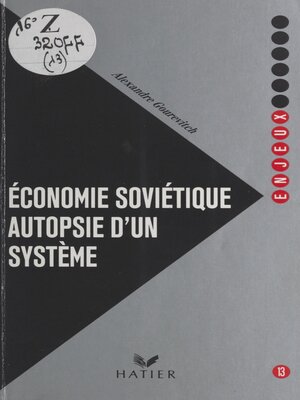 cover image of Économie soviétique
